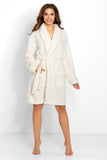Elegant Gold Trimmed Soft Dressing Gown for Relaxation