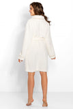 Elegant Gold Trimmed Soft Dressing Gown for Relaxation