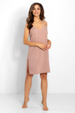 Elegant Nightgown with Tied Straps and Side Slit