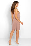 Elegant Nightgown with Tied Straps and Side Slit