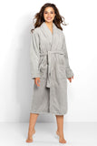 Elegant Women's Shawl Collar Bathrobe with Pockets