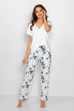 Elegant Ladies' Pyjamas Set with Short Sleeve Blouse