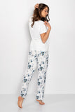 Elegant Ladies' Pyjamas Set with Short Sleeve Blouse
