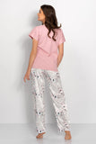 Elegant Floral Satin Two-Piece Pyjamas Set