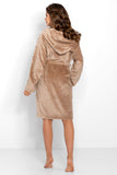 Cozy Women's Hooded Bathrobe with Pockets and Waist Tie