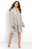 Cozy Women's Long Sleeve Bathrobe with Tie Belt and Pockets