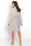Cozy Women's Long Sleeve Bathrobe with Tie Belt and Pockets