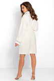 Exquisite Soft Shawl Collar Bathrobe with Satin Trim