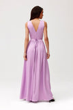 Elegant Maxi Dress with Cutout Back and Slit Detail