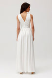 Elegant Maxi Dress with Cutout Back and Slit Detail