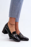 Elegant Leather Pumps with Decorative Strap for All-Day Comfort
