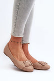 Chic Eco Leather Ballerinas with Charming Strap Detail
