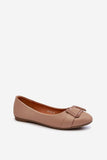 Chic Eco Leather Ballerinas with Charming Strap Detail
