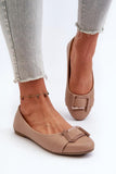 Chic Eco Leather Ballerinas with Charming Strap Detail