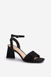 Chic Eco-Suede Women's Sandals with Adjustable Buckle