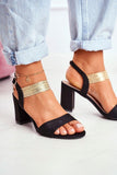 Stylish Ankle Strap Sandals with Zirconia Accents