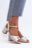 Chic Eco-Suede Women's Sandals with Stylish Heel Design