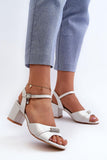 Chic Eco-Suede Women's Sandals with Stylish Heel Design