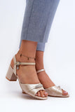 Stylish Eco-Suede Women's Sandals with Comfortable Heel