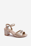 Stylish Eco-Suede Women's Sandals with Comfortable Heel