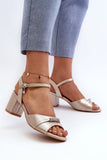 Stylish Eco-Suede Women's Sandals with Comfortable Heel