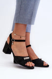 Stylish Eco-Suede Women's Sandals with Unique Embellishments