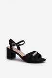 Stylish Eco-Suede Women's Sandals with Unique Embellishments