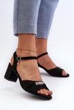 Stylish Eco-Suede Women's Sandals with Unique Embellishments