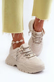 Stylish Platform Sneakers with Decorative Lacing for Women