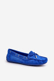 Eco-Suede Women's Moccasins with Decorative Bow and Comfort Sole