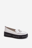 Elegant Leather Moccasins with Openwork Design for Comfort