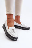 Elegant Leather Moccasins with Openwork Design for Comfort