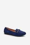 Chic Eco-Suede Moccasins with Shiny Decor for Women