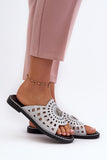 Elegant Openwork Flip-Flops with Charming Ornament for Women