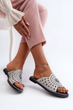 Elegant Openwork Flip-Flops with Charming Ornament for Women