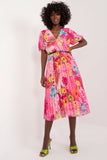 Everyday Elegance Midi Dress with Pleats and Belt