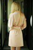 Elegant Satin Underskirt with Versatile Kimono Sleeves