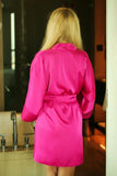 Elegant Satin Kimono Robe with Versatile Sleeves