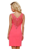 Lace-Embellished Bardot Chemise with Embroidered Flowers