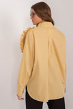 Elegant Women's Buttoned Shirt with Decorative Flower Detail