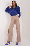 Elegant Women's Button-Up Shirt with Decorative Flower