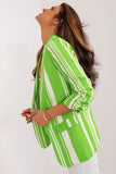 Casual Striped Blazer with 3/4 Sleeves for Everyday Wear