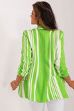 Casual Striped Blazer with 3/4 Sleeves for Everyday Wear