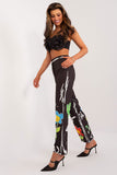 Colorful Wide-Leg Casual Pants with High Waistband
