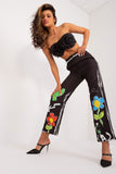 Colorful Wide-Leg Casual Pants with High Waistband