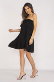 Elegant Spanish-Style Dress with Shoulder & Leg Exposure