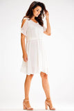 Lightweight Chiffon Airy Summer Dress with Shoulder Slits