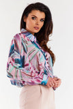 Chiffon Oversize Shirt with Ruffled Wide Sleeves