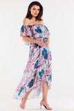 Asymmetrical Chiffon Skirt with Elastic Waistband
