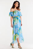 Asymmetrical Chiffon Skirt with Elastic Waistband